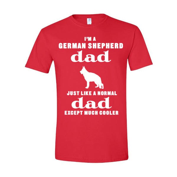 GSS - Cooler German Shepherd Dad T-Shirts German Shepherd Shop Gildan Men's Crewneck Red S