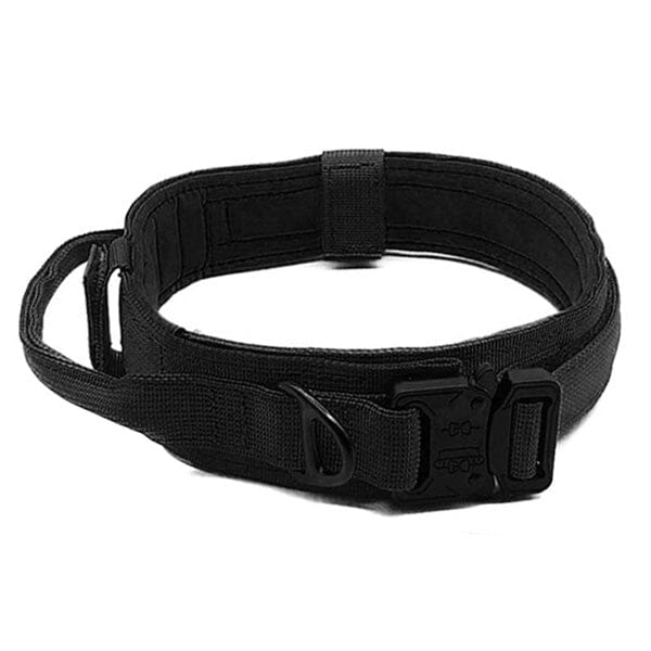 GSS - Heavy Duty Tactical Dog Collar Pet Collars & Harnesses German Shepherd Shop Black Medium 