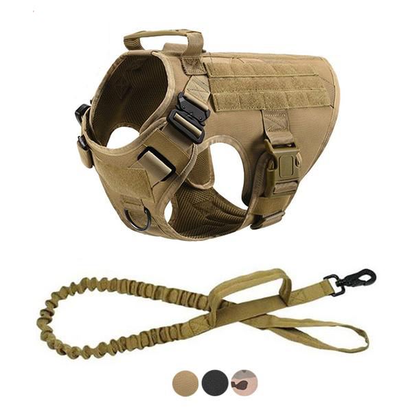 GSS - Tactical Dog Harness w/ Tactical Bungee Leash V2 Harness German Shepherd Shop 